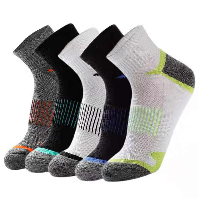Personalised Customizable Quarter Cushioned Running Mens Cotton Athletic Socks