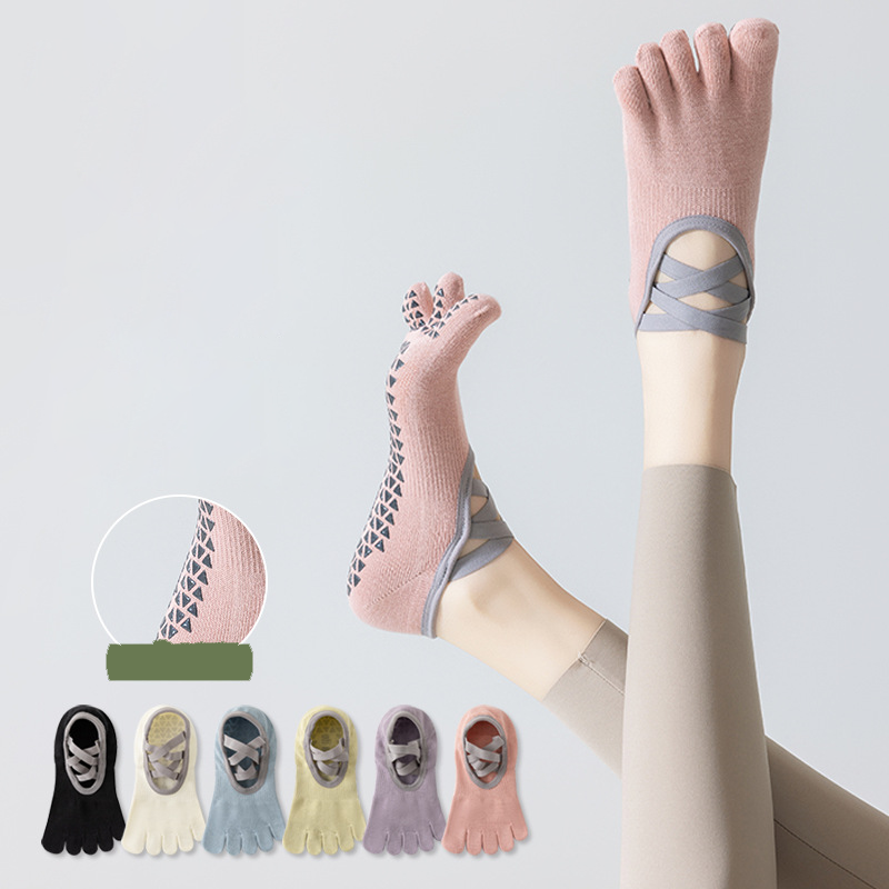 Custom Logo Socks Oem Toe Yoga Customize Five Fingers Toe Yoga Sock