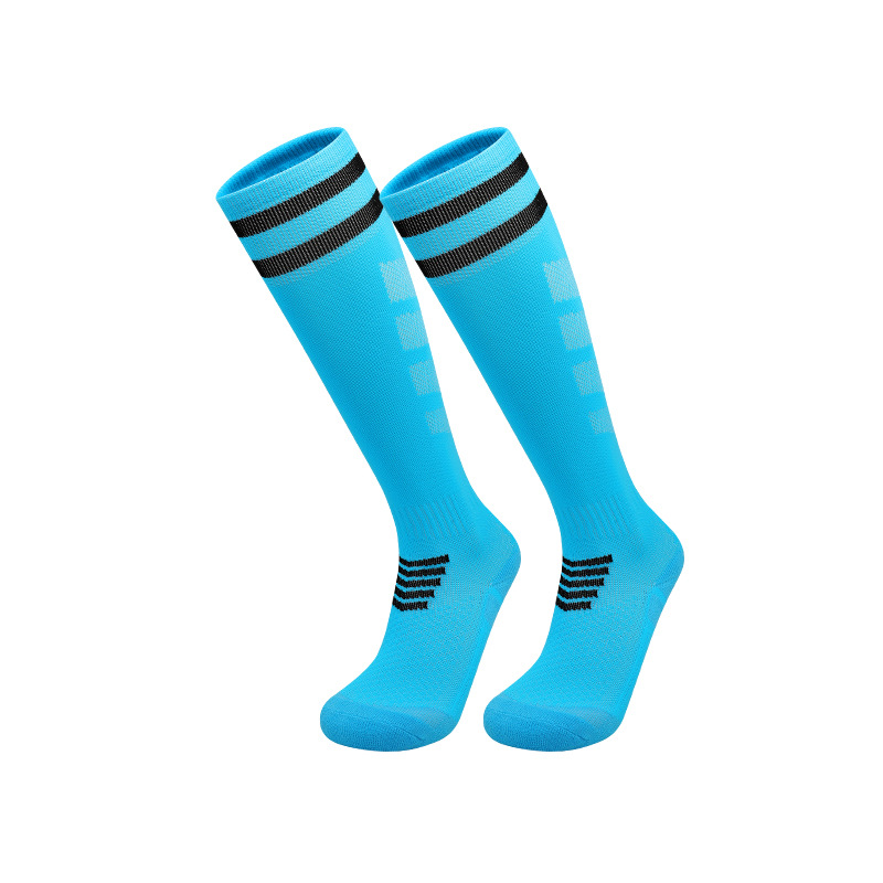 High Quality Anti-slip Green Nylon Long Breathable Cushioned Sole Custom Soccer Socks for Men