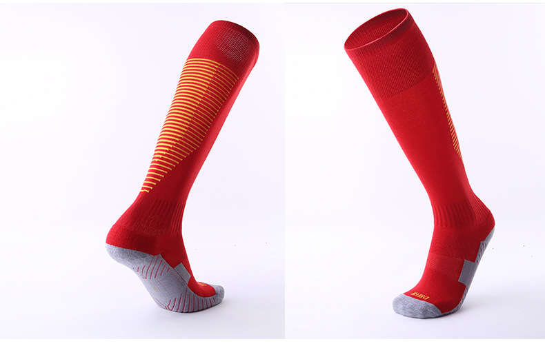 High Quality Professional Sportswear Soccer Sock Thickened Terry Sports Socks Breathable Anti Slip Custumized Soccer Socks