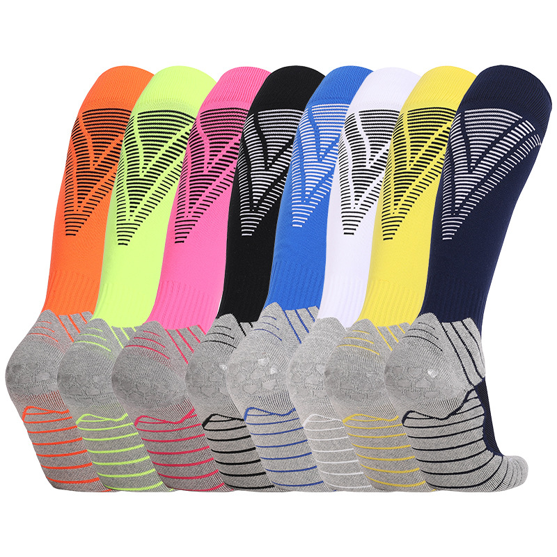 Cheap Socks Wholesale Non-Slip Knitted Football Cuff Soccer Grip Socks Cushioned