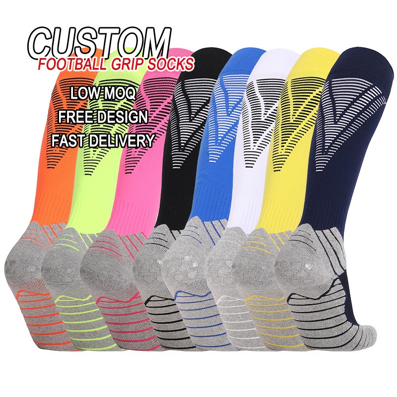 Anti-slip and stable design nylon long-leg soccer socks